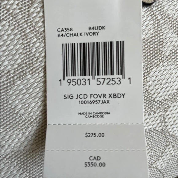 💰SOLD - CA358 - Coach Foldover Cut Out Clutch Crossbody in Signature Jacquard - Picture 11 of 15